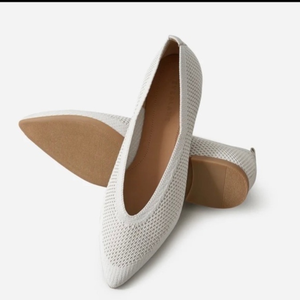 Everlane The 40-Hour Flats in ReKnit Pointed Toe Gray Size 9